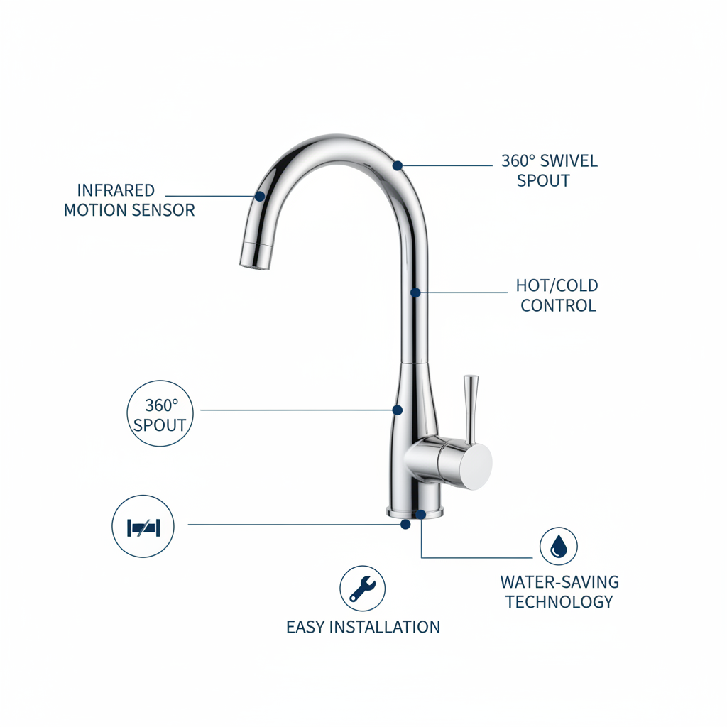 Touchless Smart Kitchen Faucet — Feature Infographic