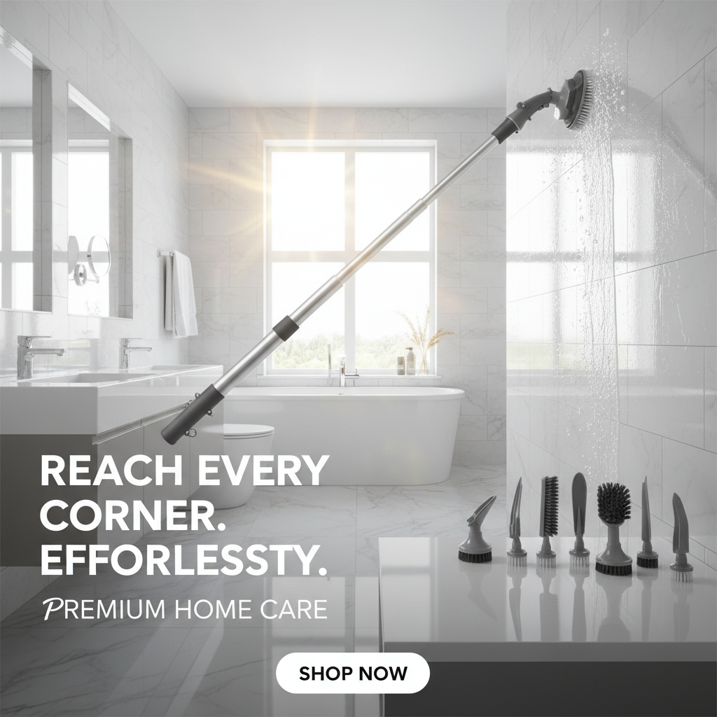 Extendable Electric Spin Scrubber — Social Media Ad