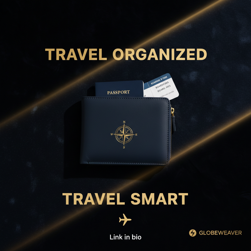 Travel Passport Wallet Organizer — Social Media Ad