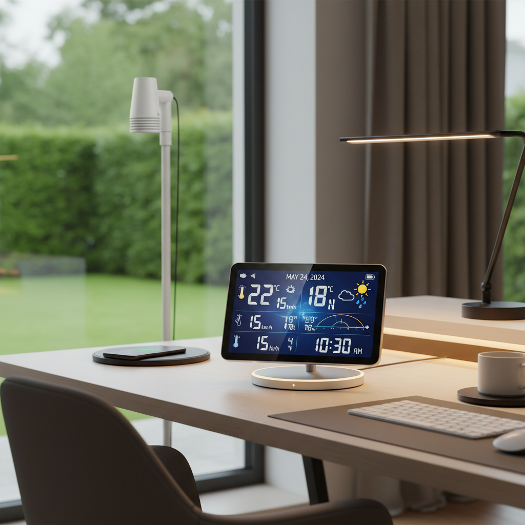 7-in-1 Wireless Weather Station — Home Office Lifestyle