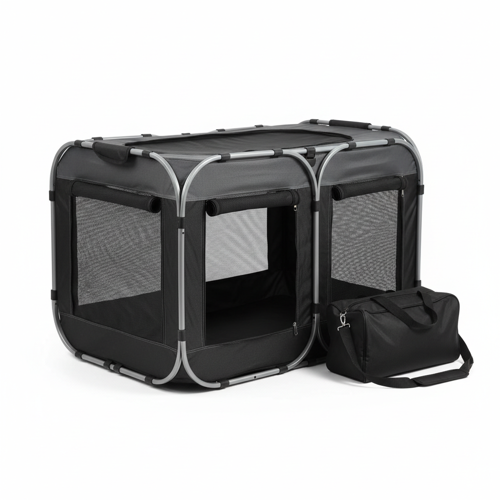 Foldable Portable Dog Cage — Hero Shot