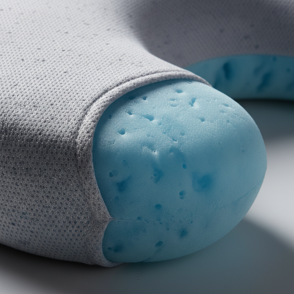 Cooling Memory Foam Neck Pillow — Foam & Cover Detail