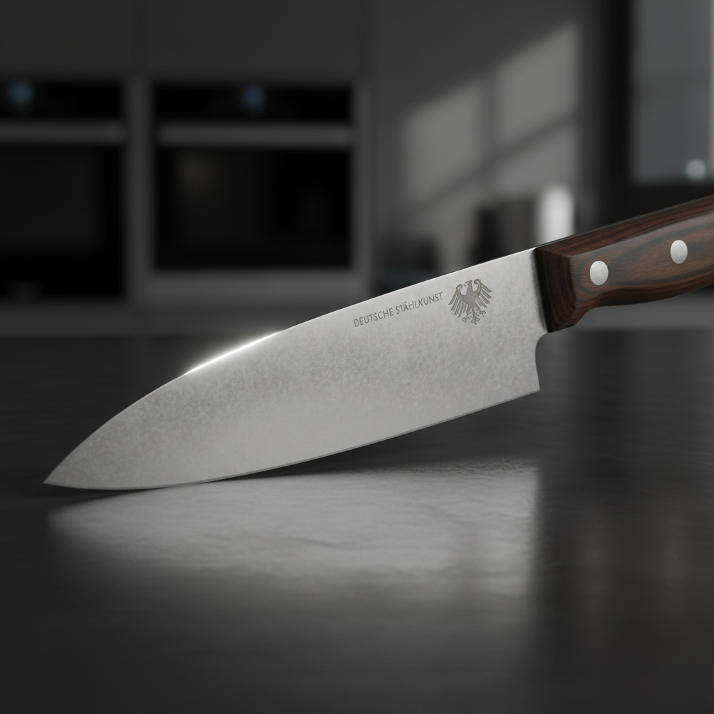 15-Piece German Steel Knife Set — Blade & Handle Detail
