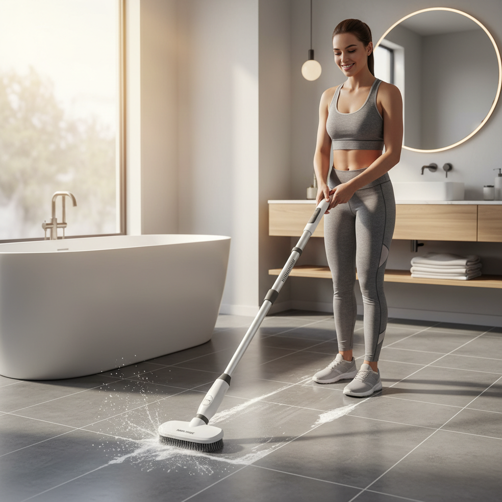 Extendable Electric Spin Scrubber — Floor Cleaning Lifestyle