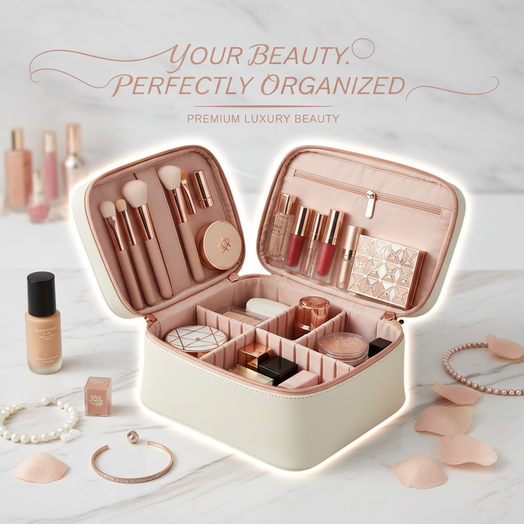 Large Capacity Travel Makeup Bag — Social Media Ad