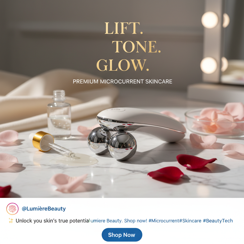EMS Facial Beauty Tool — Social Media Ad