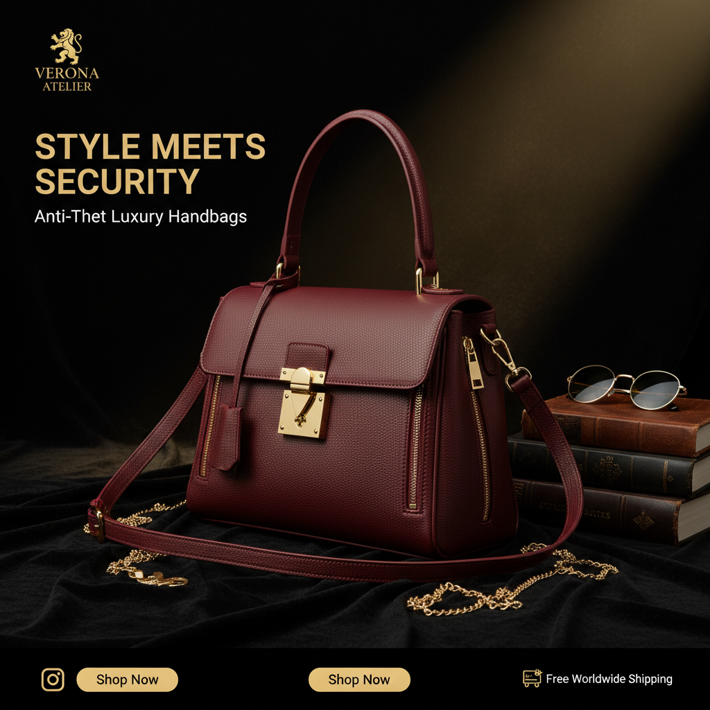 Anti-Theft Women's Handbag — Social Media Ad