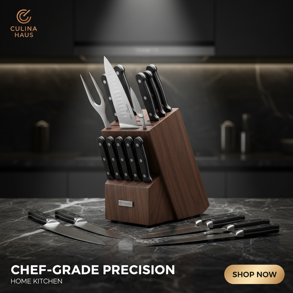 15-Piece German Steel Knife Set — Social Media Ad