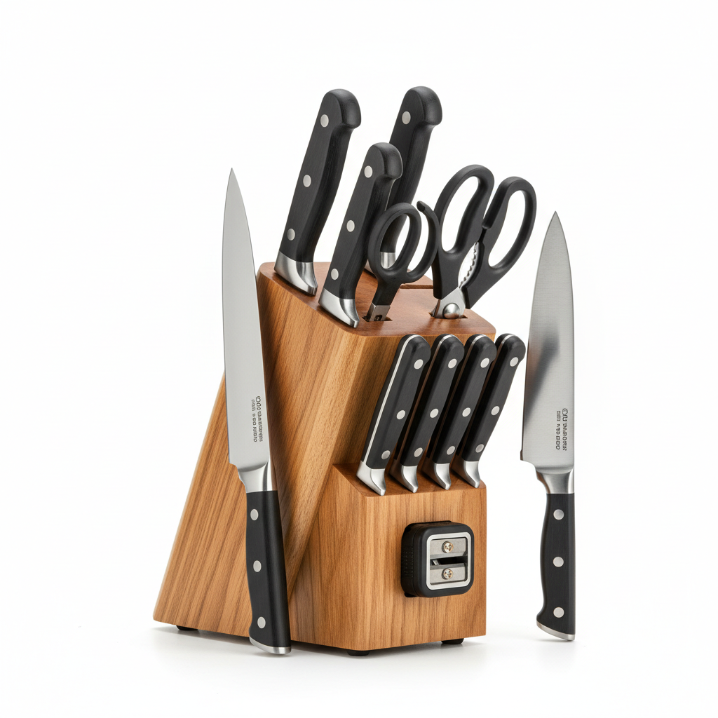 15-Piece German Steel Knife Set — Hero Shot