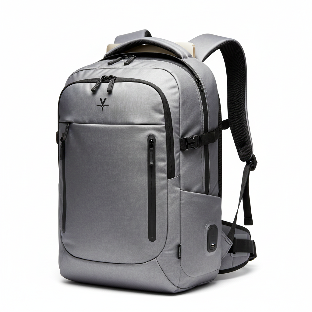 Large Capacity Travel & Business Backpack — White Background Hero Shot