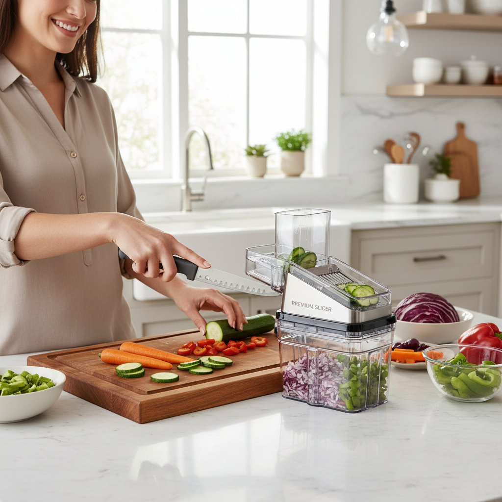 8-in-1 Vegetable Chopper — Kitchen Lifestyle Shot