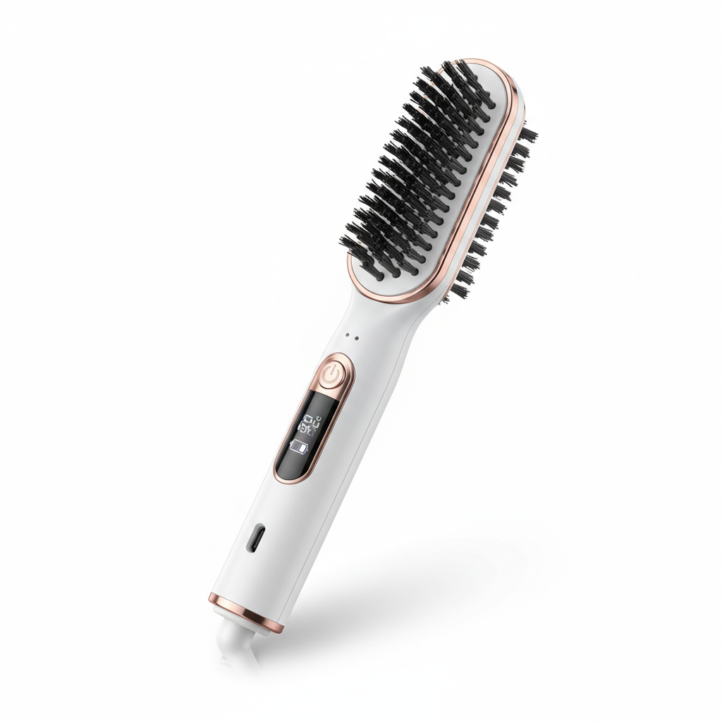 2-in-1 Cordless Hair Straightener Brush — Hero Shot