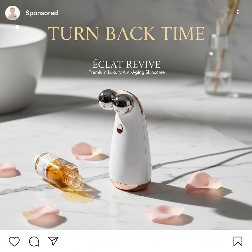 Microcurrent Anti-Aging Facial Device — Social Media Ad