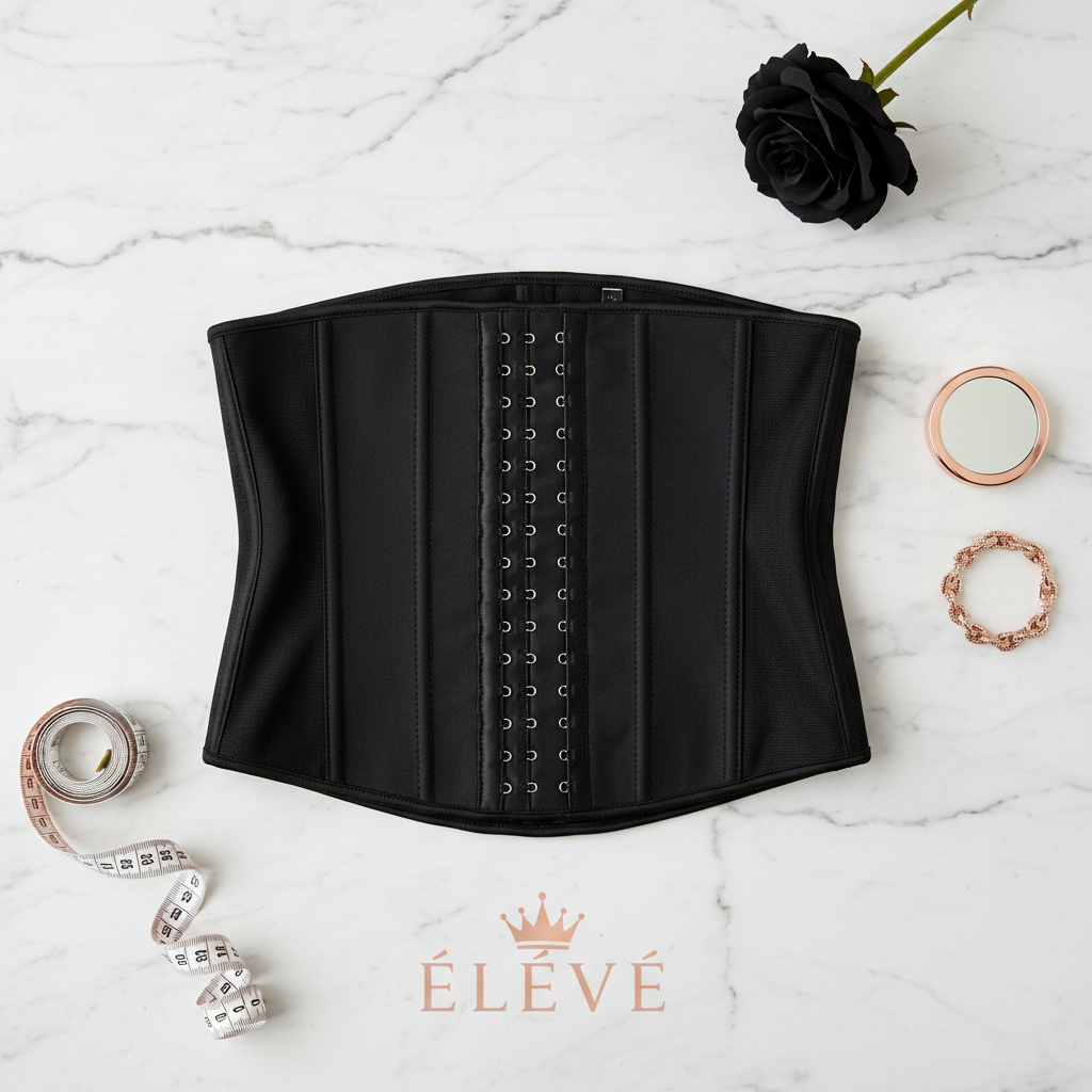 Underbust Waist Trainer Corset — Feature Flat Lay