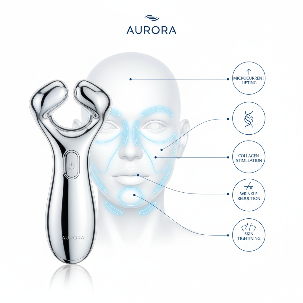 Microcurrent Anti-Aging Facial Device — Treatment Zone Feature