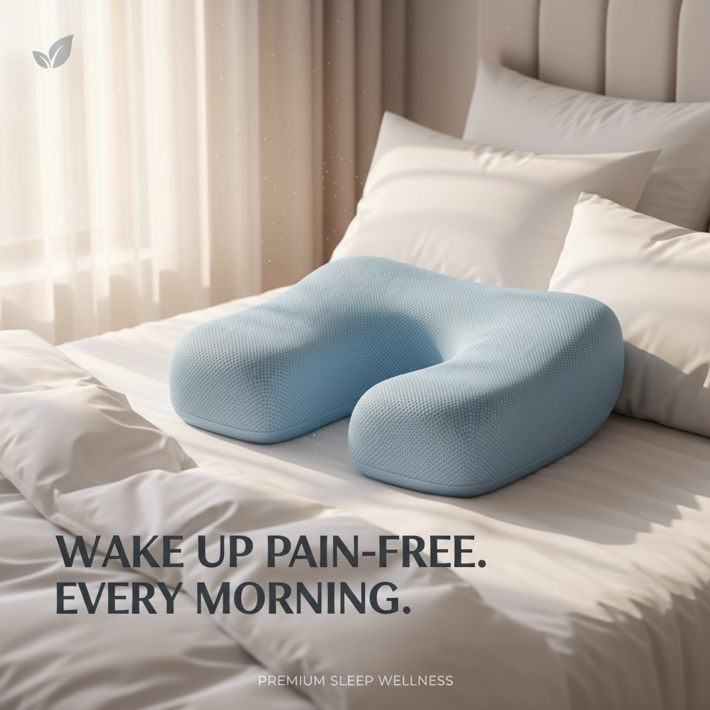 Cooling Memory Foam Neck Pillow — Social Media Ad