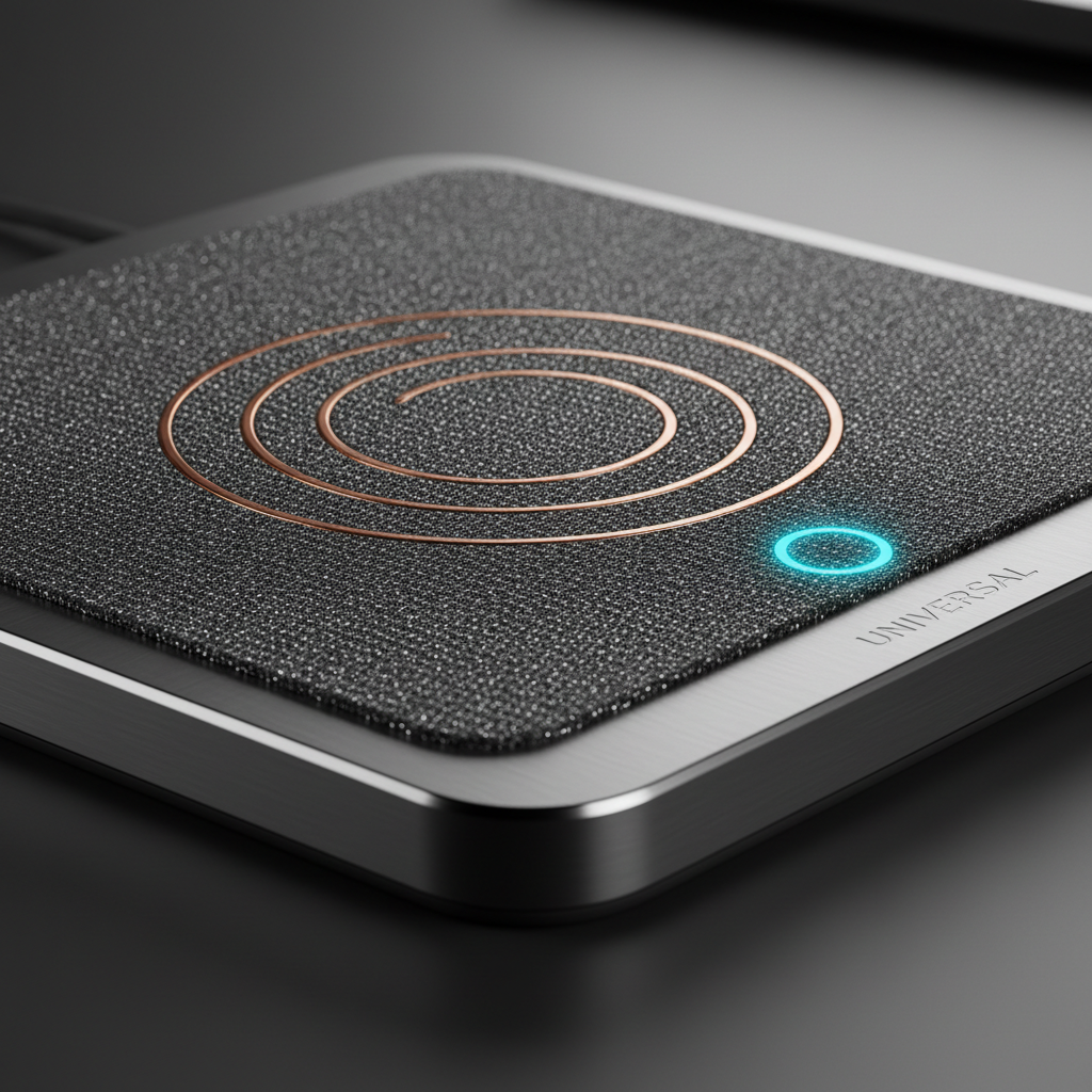 Universal Wireless Charger — Coil & LED Detail