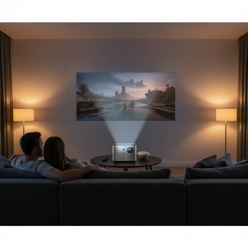 Mini Portable Pocket Projector — Movie Night Lifestyle