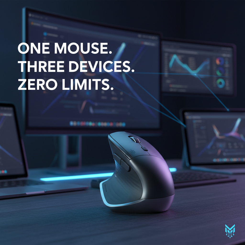 Bluetooth Vertical Mouse Three-Mode — Social Media Ad