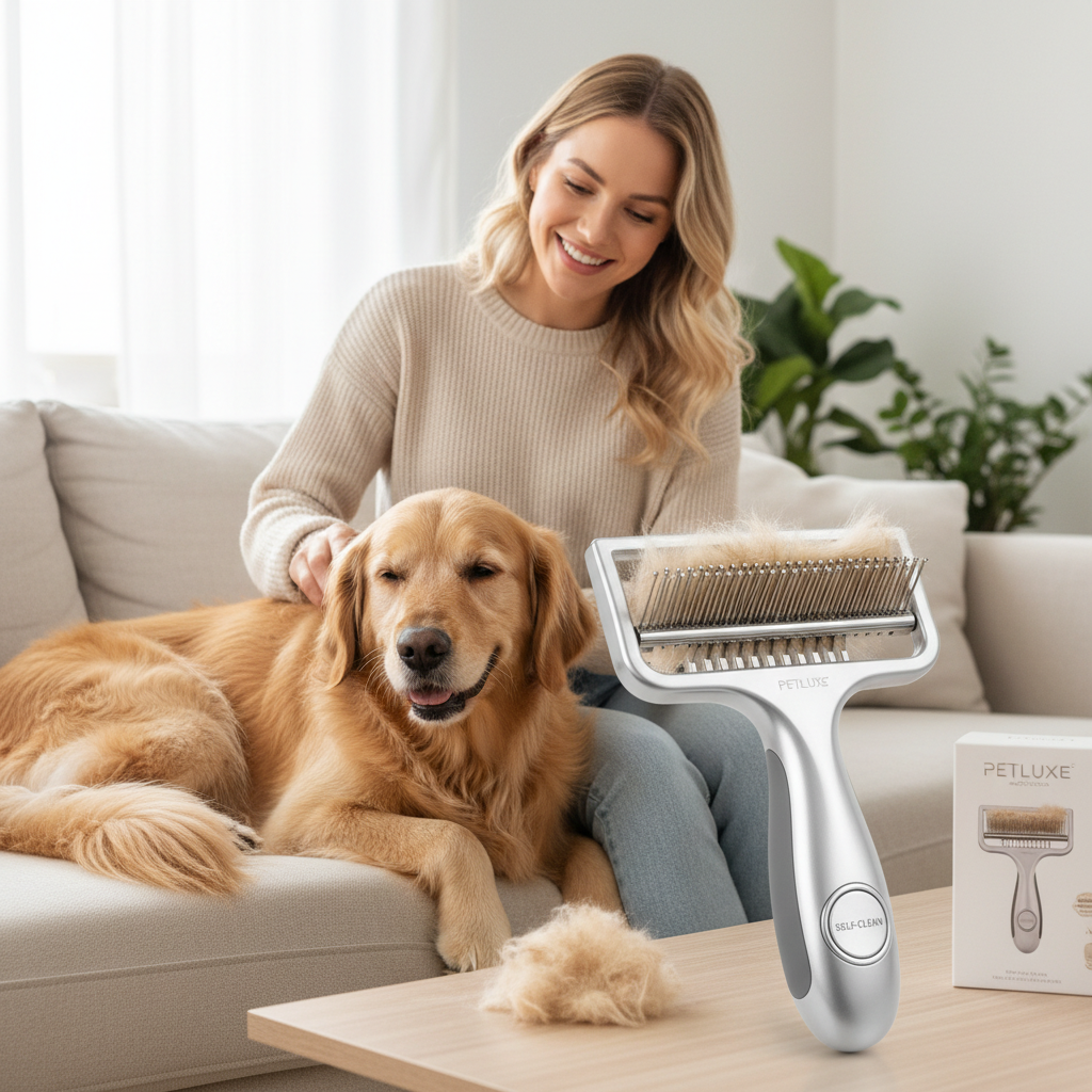 Self-Cleaning Pet Grooming Comb — Dog Grooming Lifestyle