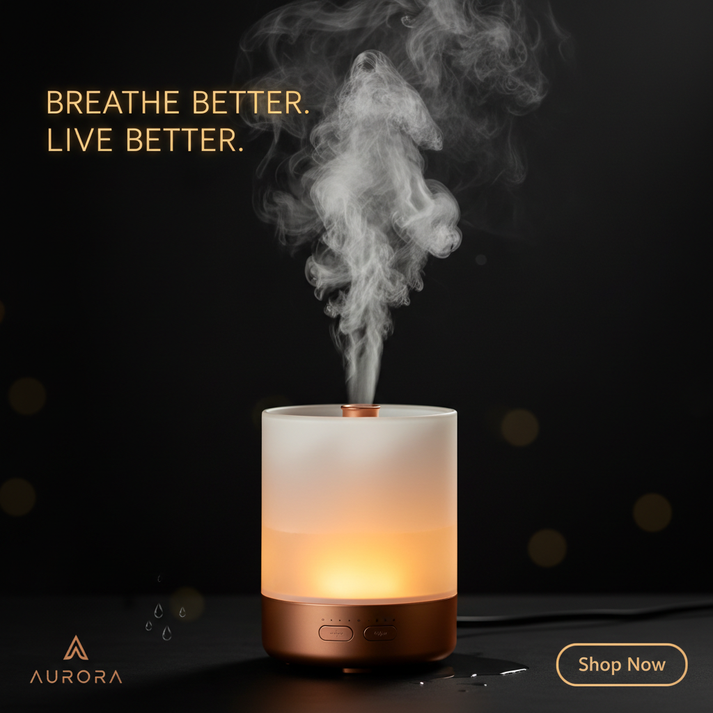 Ultrasonic Humidifier & Diffuser — Social Media Ad
