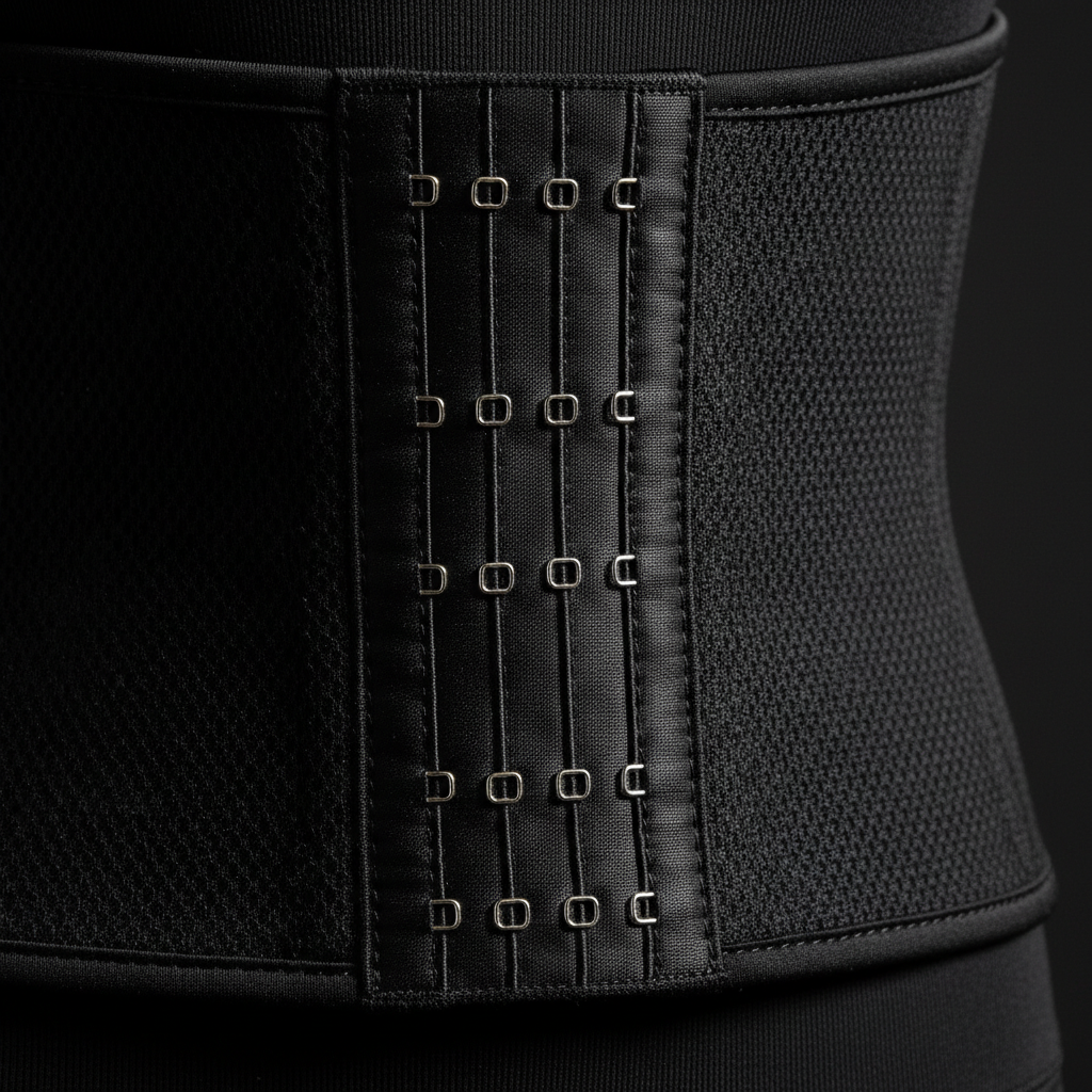 Underbust Waist Trainer Corset — Fabric & Closure Detail