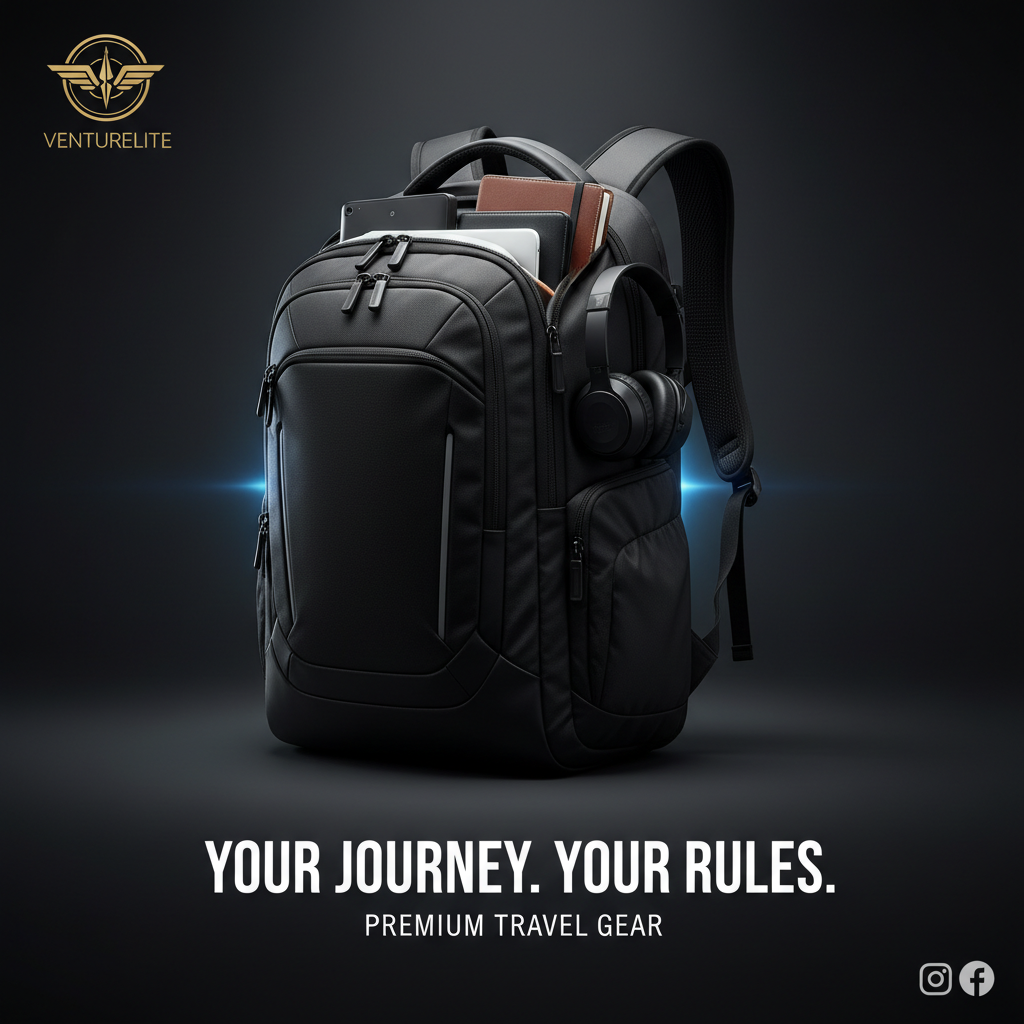 Large Capacity Travel & Business Backpack — Social Media Ad