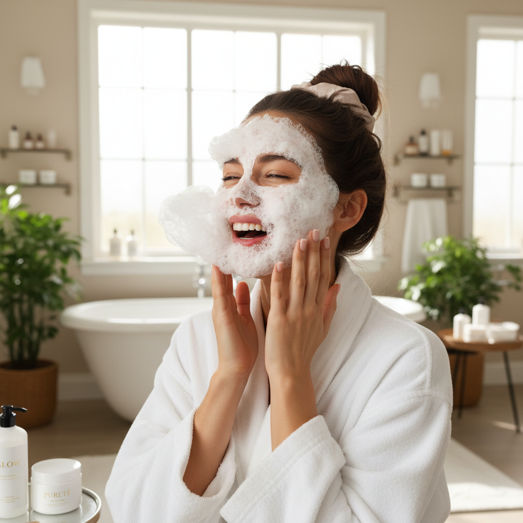 Deep Cleansing Bubble Face Mask — Lifestyle Shot