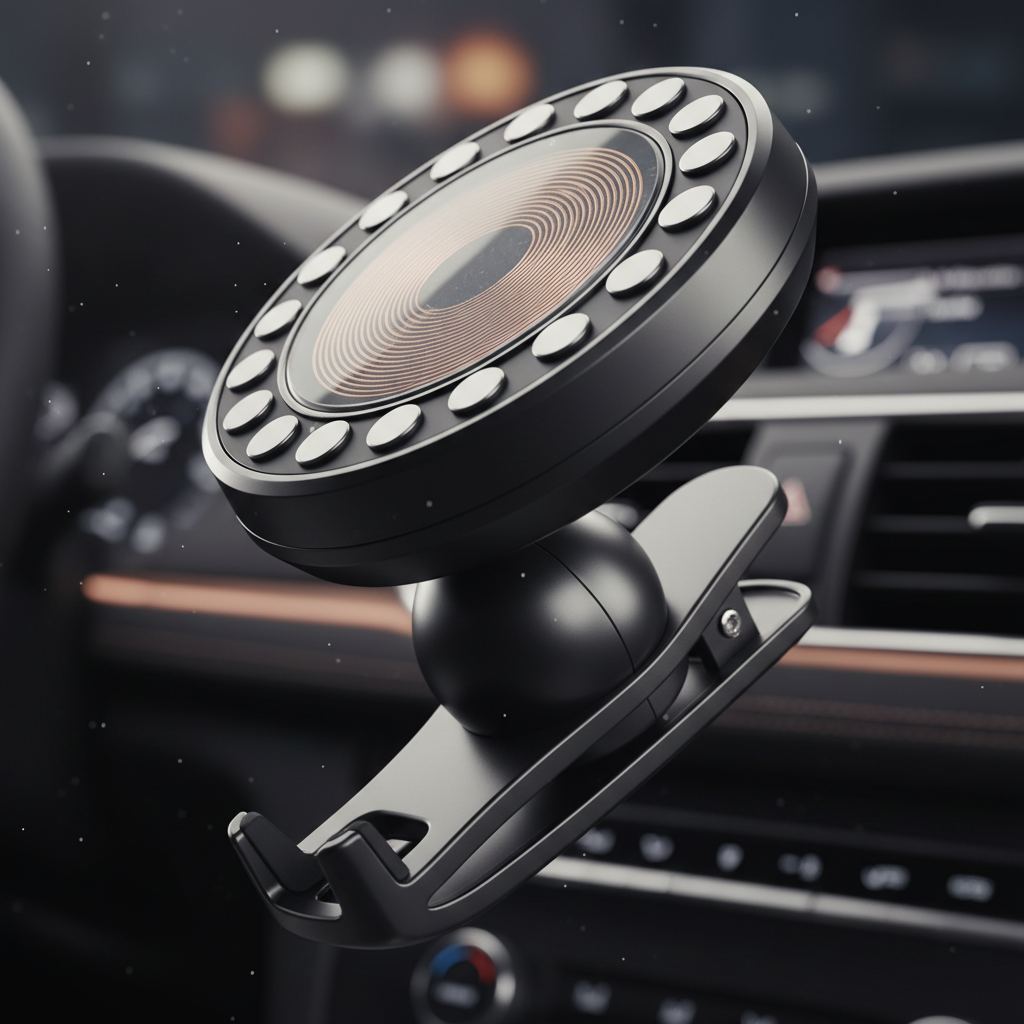 Magnetic Wireless Car Charger — Coil & Joint Detail
